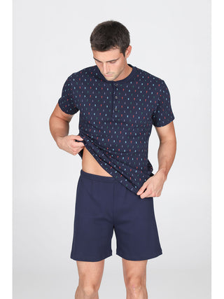 Pigiama Corto In Cotone Traspirante