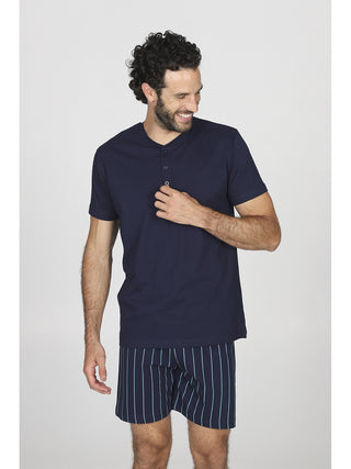 Pigiama corto in fresco jersey di puro cotone
