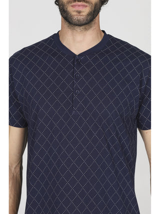 Pigiama corto serafino in fresco jersey 100% cotone