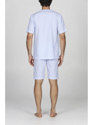 Pigiama corto in popeline di puro cotone