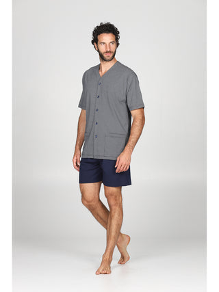 Pigiama corto cardigan Cravatta Alpina