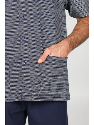 Pigiama corto cardigan Cravatta Alpina