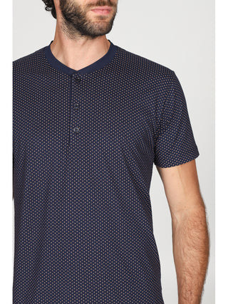 Pigiama corto serafino Micro Aran Alpina