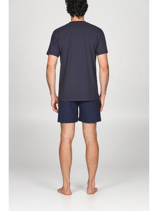 Pigiama corto serafino Micro Aran Alpina