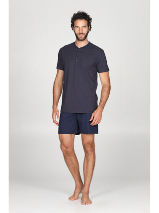 Pigiama corto serafino Micro Aran Alpina