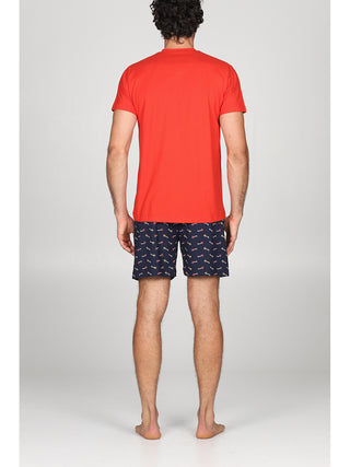 Pigiama corto serafino  con giacca unita Aerei Alpina