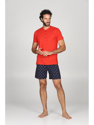 Pigiama corto serafino  con giacca unita Aerei Alpina