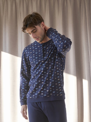 Pigiama lungo serafino tuta in puro cotone annaerei Alpina