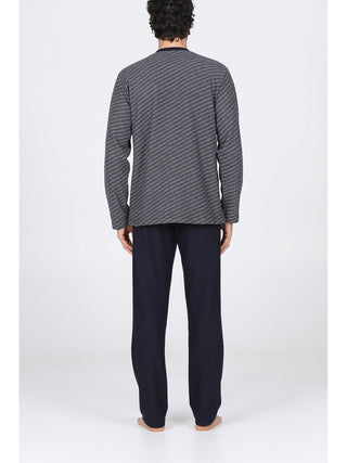 Pigiama lungo serafino in caldo cotone anncravat Alpina