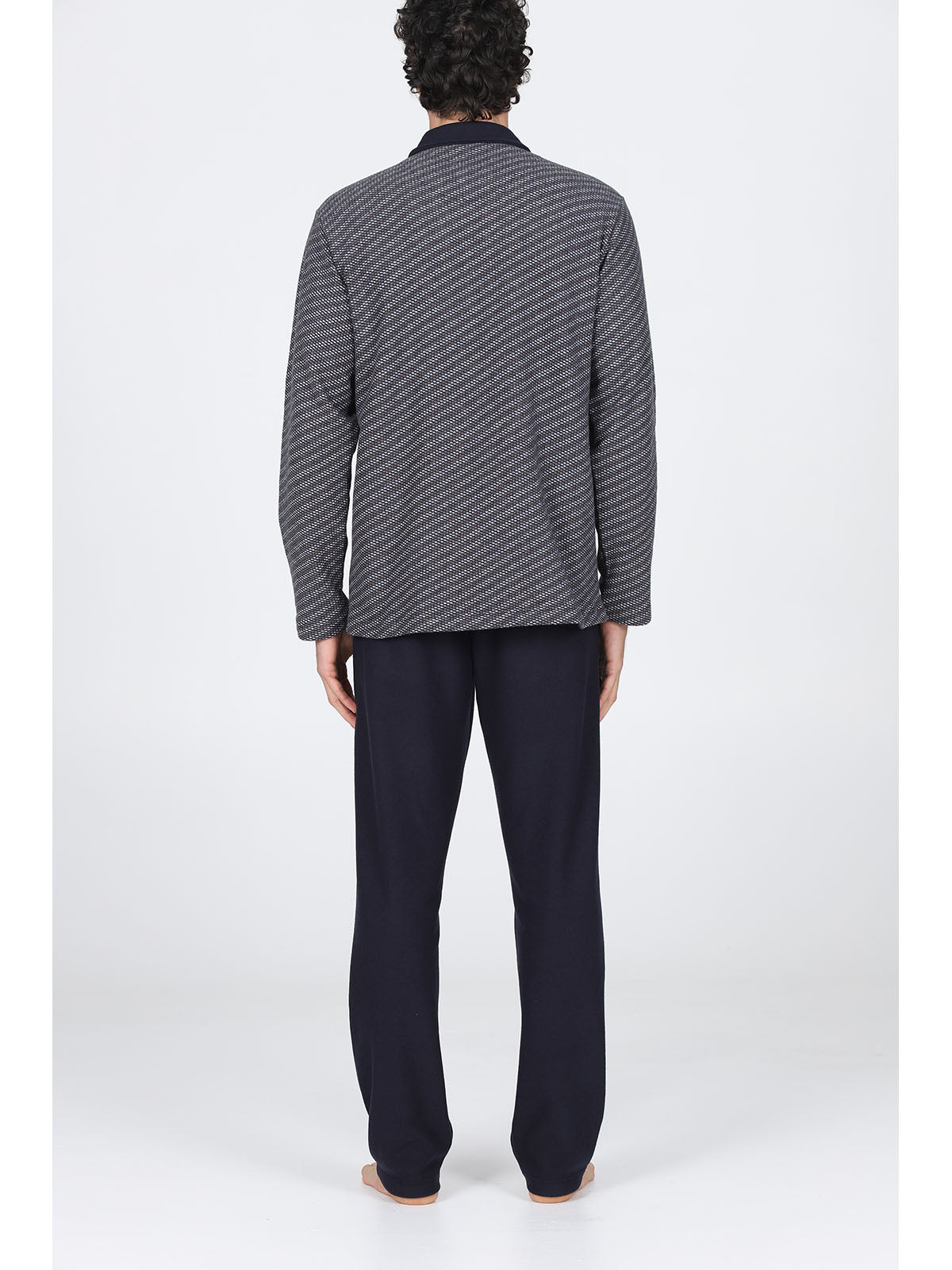 Pigiama Da Uomo, Lungo, 2 Pezzi, Set Di Biancheria Da Pigiama Da Uomo, Lungo, 2 Pezzi, Set Di Biancheria Da