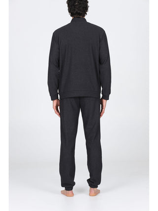 Pigiama lungo cardigan tuta Scoz.grigi Alpina