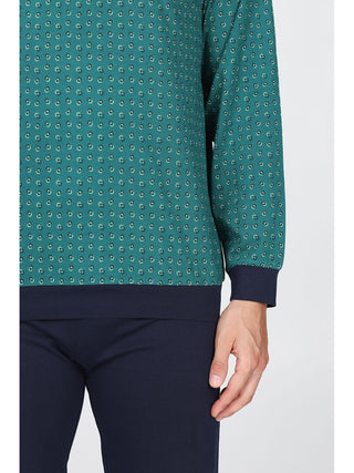 Pigiama Con Bordi In Puro Cotone Pettinato