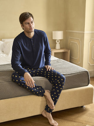 Traspirante Pigiama In 100% Cotone