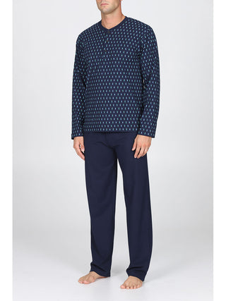 Fresco Pigiama In Jersey Di Cotone Pettinato