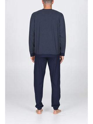 Pigiama  Con Bordi In Puro Cotone Pettinato