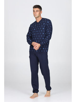 Pigiama Con Bordi In Puro Cotone Pettinato