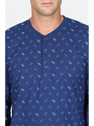 Pigiama Con Bordi In 100% Cotone