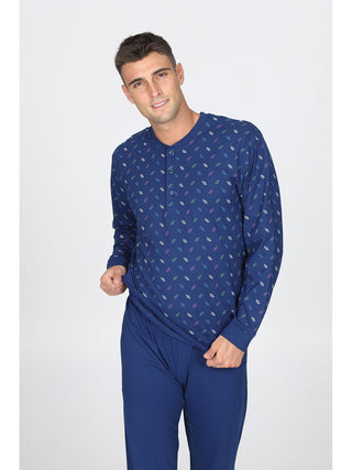 Pigiama con bordi in 100% cotone