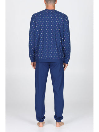 Pigiama Con Bordi In 100% Cotone