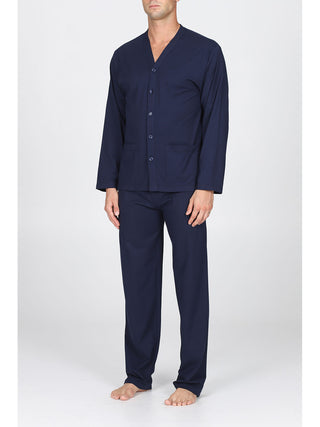 Pigiama Aperto In Fresco Jersey Di Puro Cotone