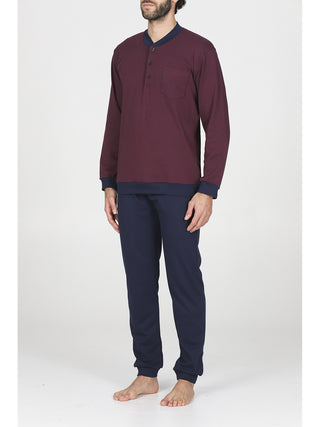 Pigiama con bordi in morbido interlock di cotone