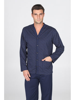 Pigiama Aperto In Fresco Jersey Di Puro Cotone