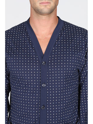 Pigiama Aperto In Fresco Jersey Di Puro Cotone