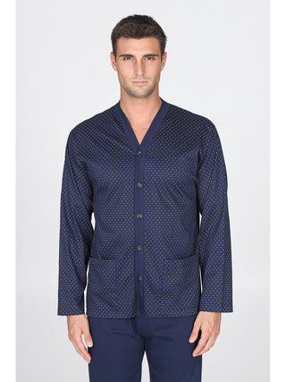 Pigiama Cardigan In Jersey Di Puro Cotone