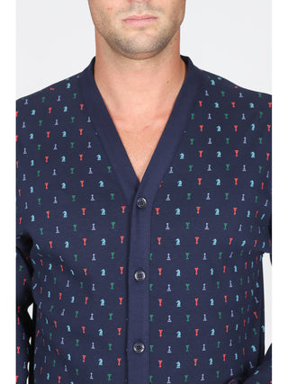 Fresco Pigiama Cardigan In 100% Cotone