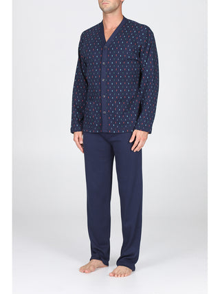 Fresco Pigiama Cardigan In 100% Cotone