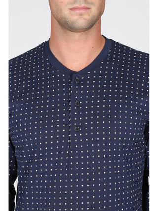 Pigiama Serafino In Jersey Di 100% Cotone