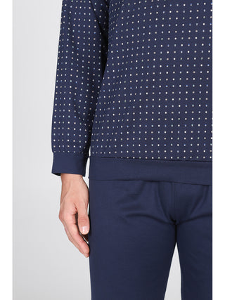 Pigiama Serafino In Jersey Di 100% Cotone