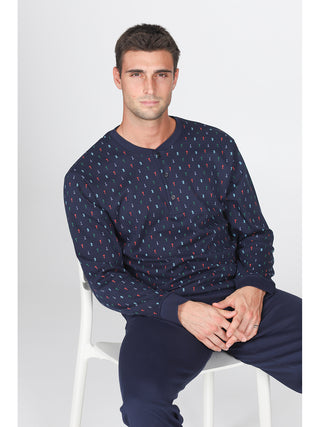 Pigiama Con Bordi In Cotone Traspirante