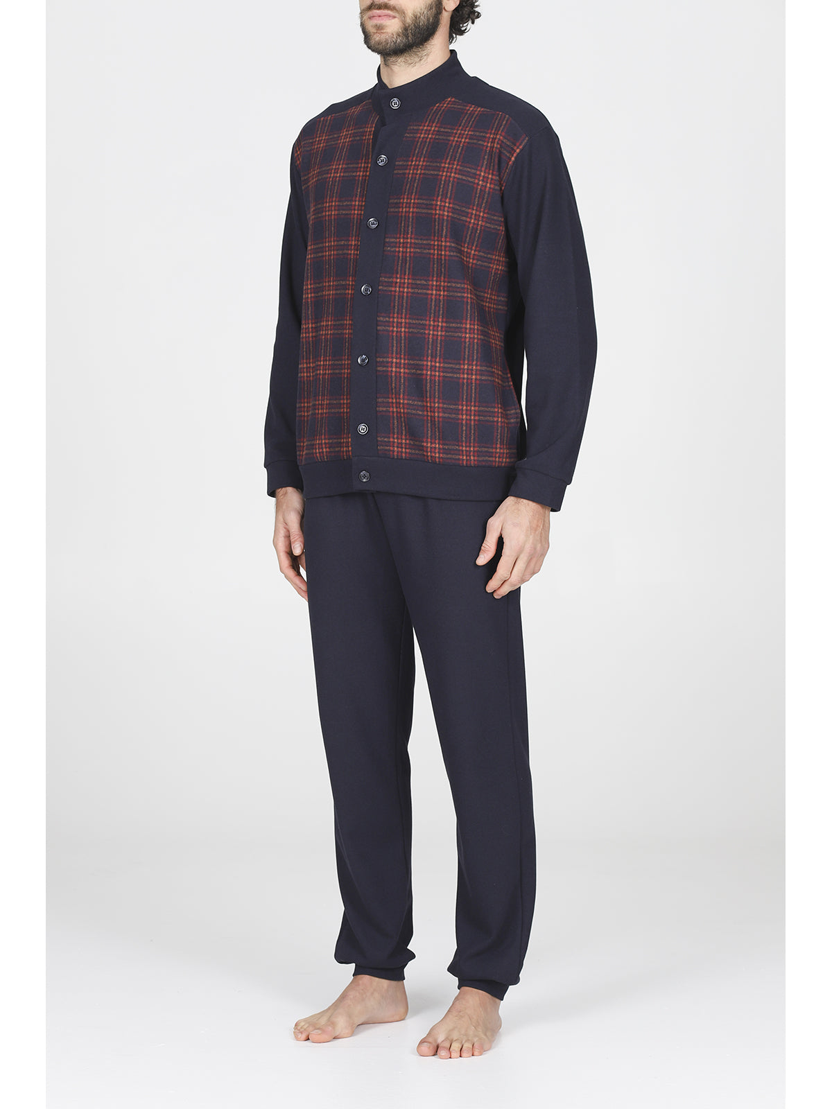 Completo notte in cotone jacquard