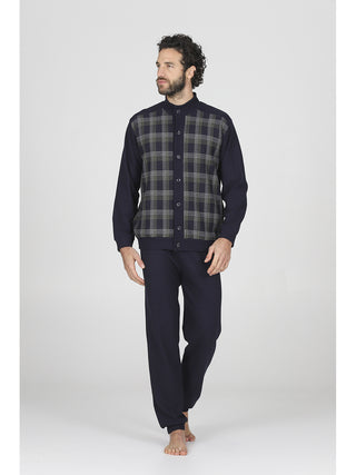 Completo notte in cotone jacquard