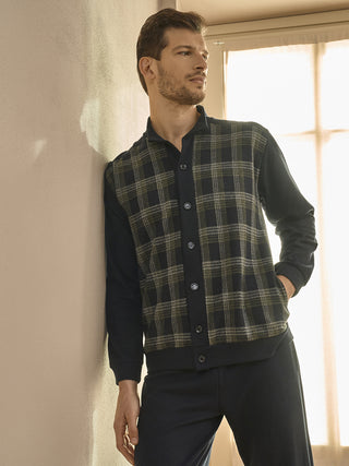 Completo notte in cotone jacquard