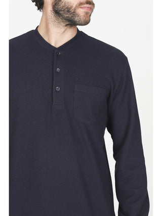 Caldo pigiama in cotone jacquard