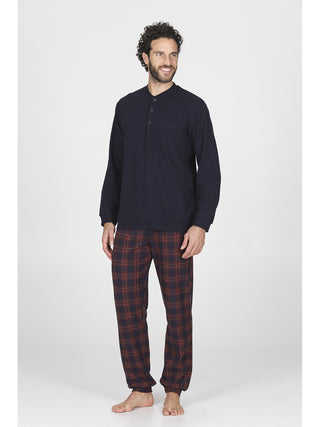 Caldo pigiama in cotone jacquard