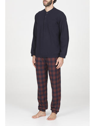 Caldo pigiama in cotone jacquard