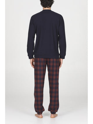 Caldo pigiama in cotone jacquard