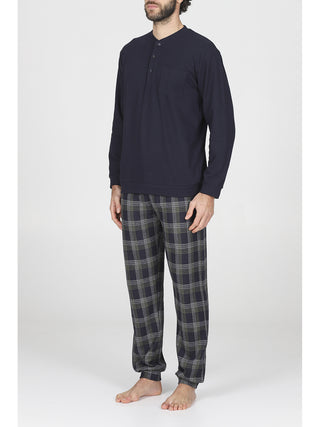 Caldo pigiama in cotone jacquard