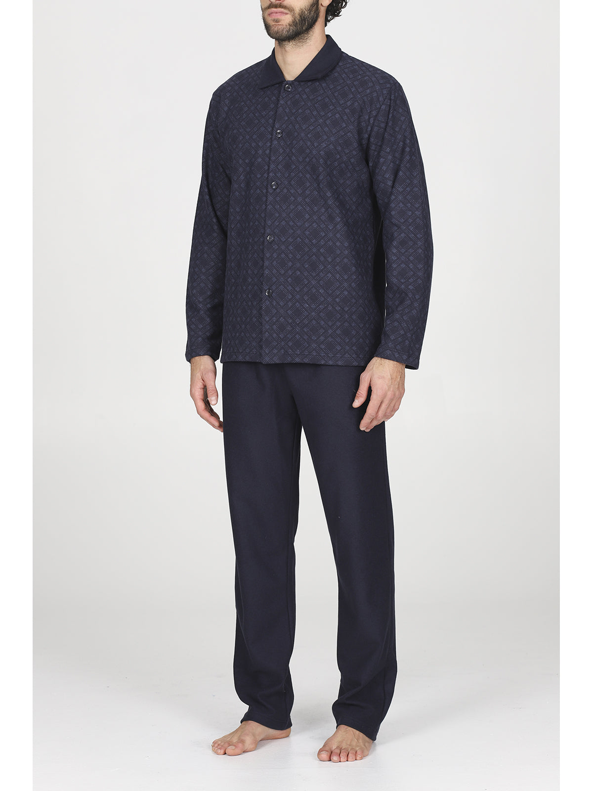 Pigiama caldo jacquard cotone