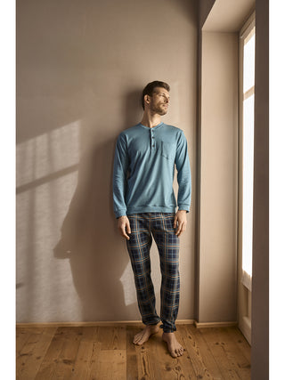 Pigiama con bordi in morbido 100% cotone