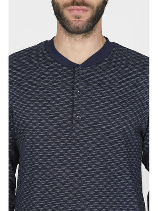 Morbido pigiama lungo con bordi