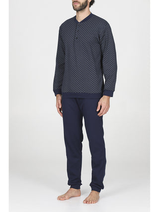 Morbido pigiama lungo con bordi