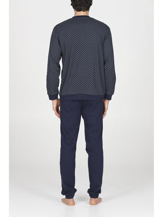 Morbido pigiama lungo con bordi