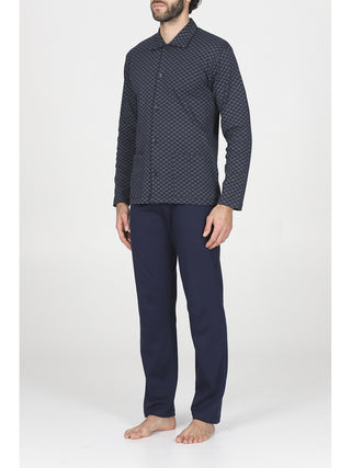 Morbido pigiama lungo con colletto