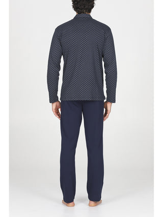 Morbido pigiama lungo con colletto