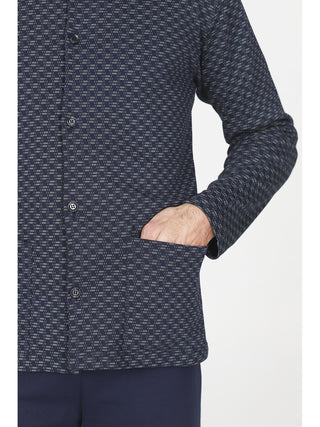 Morbido pigiama lungo con colletto