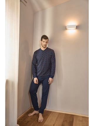 Morbido pigiama lungo serafino